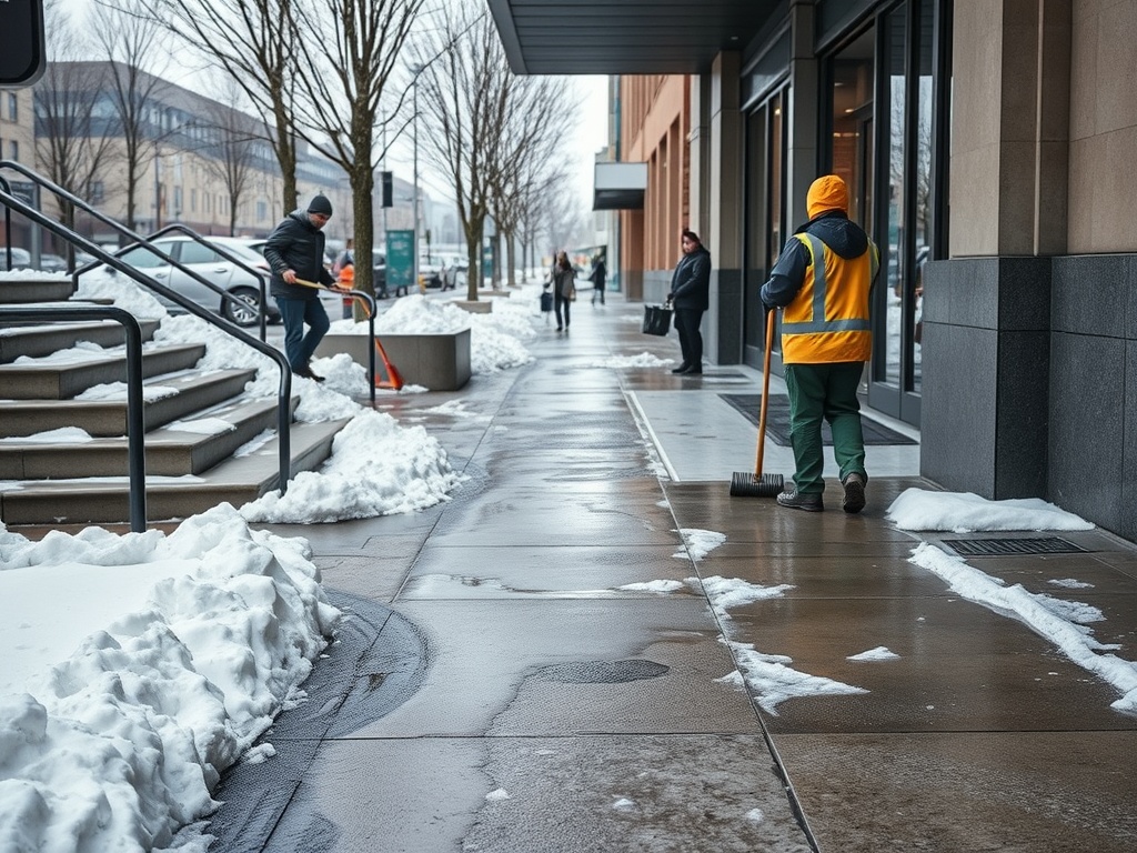 Snow and ice management plans for roofs and exterior walkways